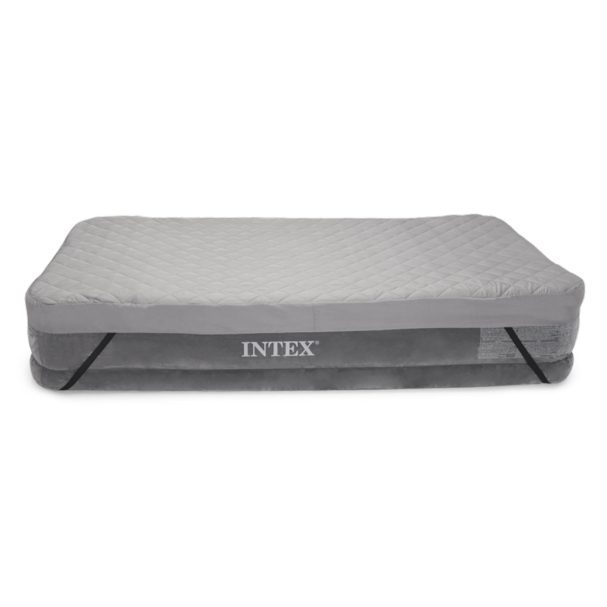 Intex 200 Thread Quilt Fitted Twin Size Airbed Mattress Cover, Gray (Cover Only)