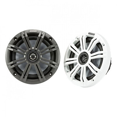 Kicker KM 6.5" Marine Marvel UV Treated Speakers, Black/White Grilles (2 Pair) - VMInnovations