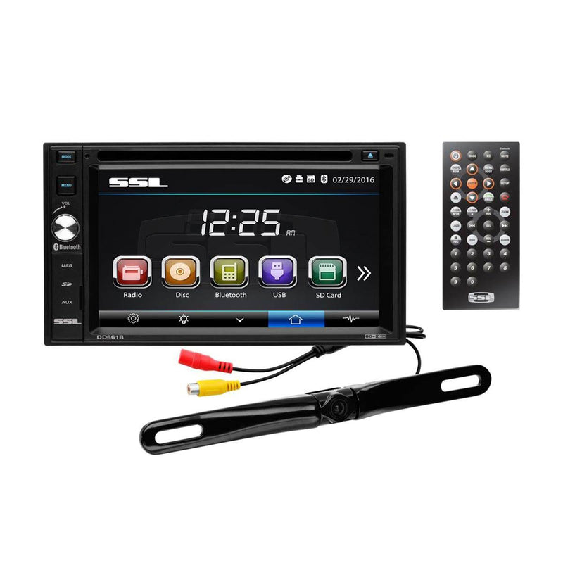 Soundstorm Double DIN 6.2" Bluetooth Car Receiver DVD Player+Camera | DD663BR - VMInnovations