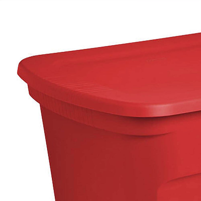 Sterilite 18 Gallon Plastic Stackable Storage Tote Container Bin, Red (16 Pack)