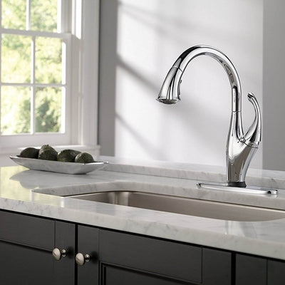 Delta Addison Single Handle Touch-Activated Kitchen Faucet, Chrome (Open Box)