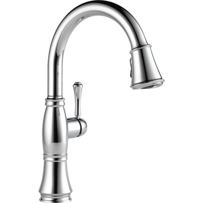 Delta Faucets Cassidy Single Handle Kitchen Faucet, Polished Chrome (Open Box)