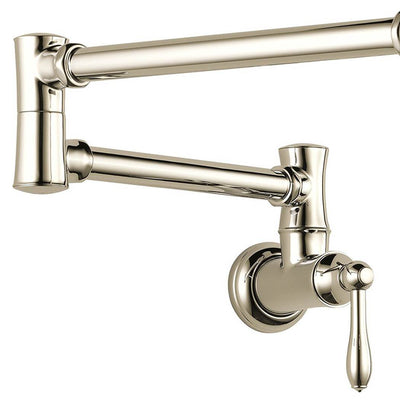 Delta Faucets Victorian Pot Filler Wall Faucet, Polished Nickel (Open Box)