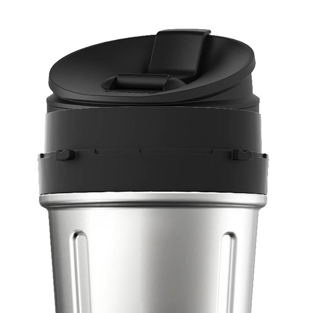 Nutri Ninja 24oz Stainless & Cup Lid w/100 Recipe Cookbook for Auto IQ Blenders