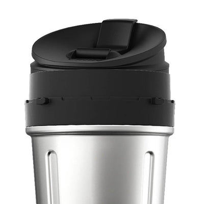 Nutri Ninja 24oz Stainless & Cup Lid w/100 Recipe Cookbook for Auto IQ Blenders