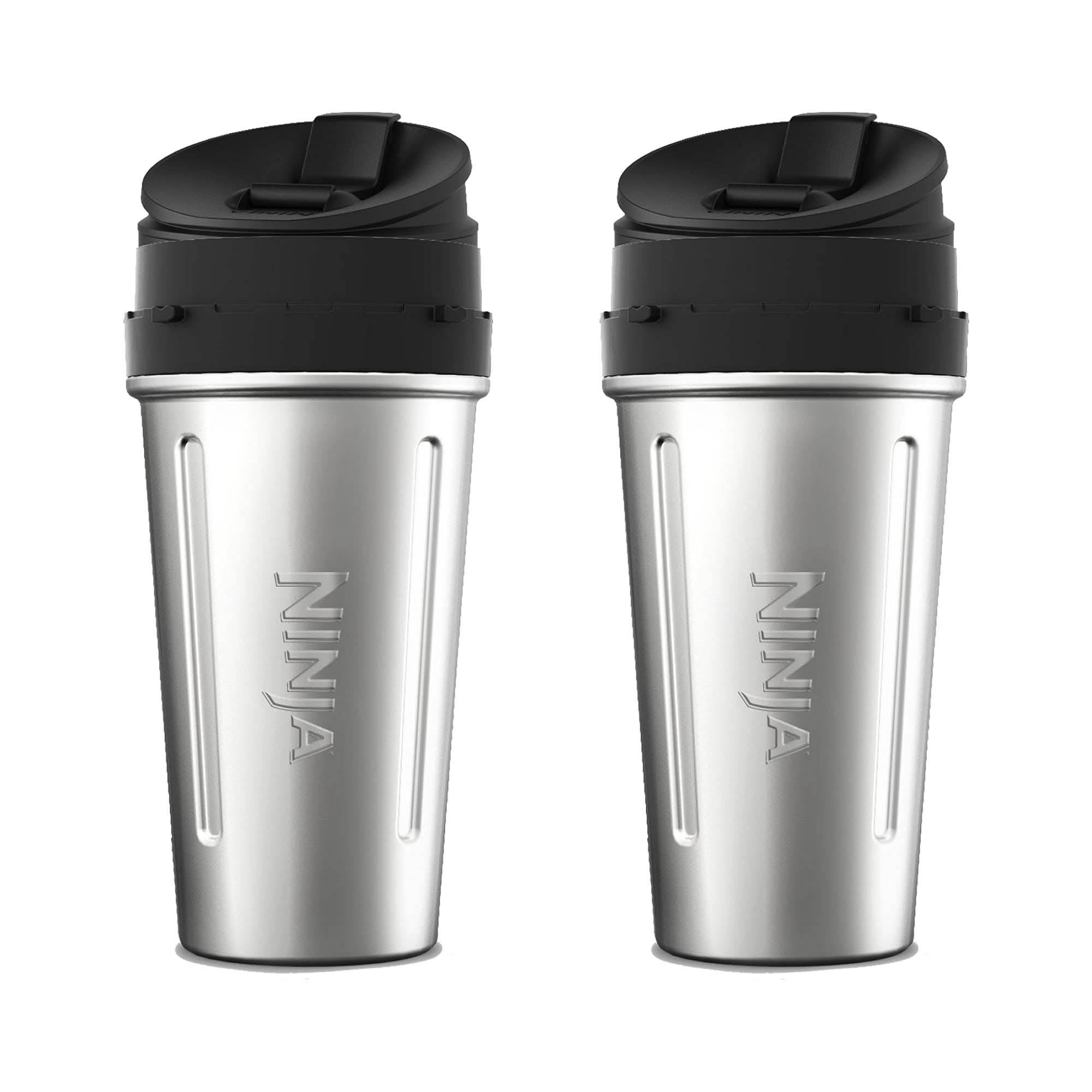 Ninja Stainless Steel Nutri Ninja Cup Sip & Seal Lid for Auto-IQ Series (2 Pack)