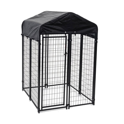 Lucky Dog Uptown Outdoor Covered Kennel Heavy Duty Dog Cage Pen (3 Pack)