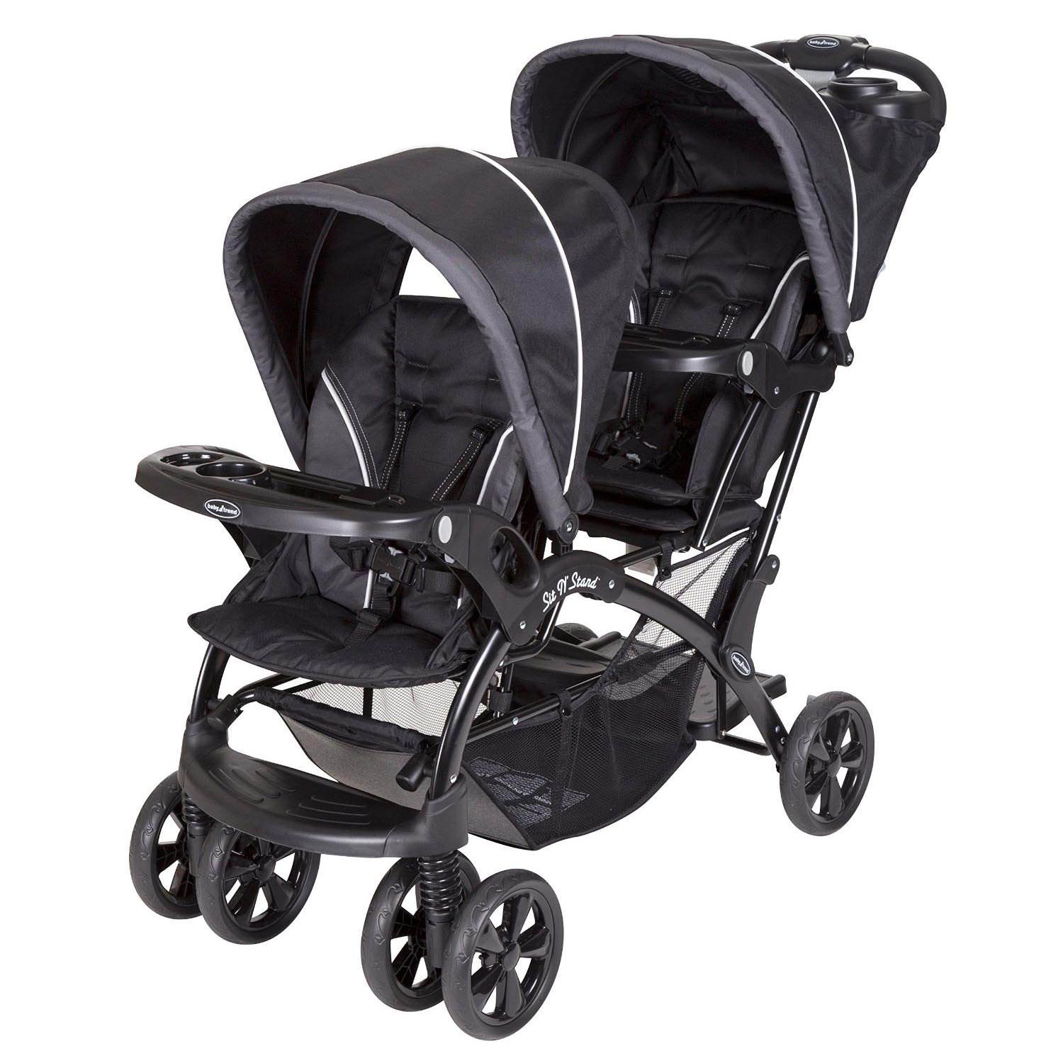 Baby Trend Double Sit N' Stand Toddler and Baby Stroller, Onyx (Open Box) - VMInnovations