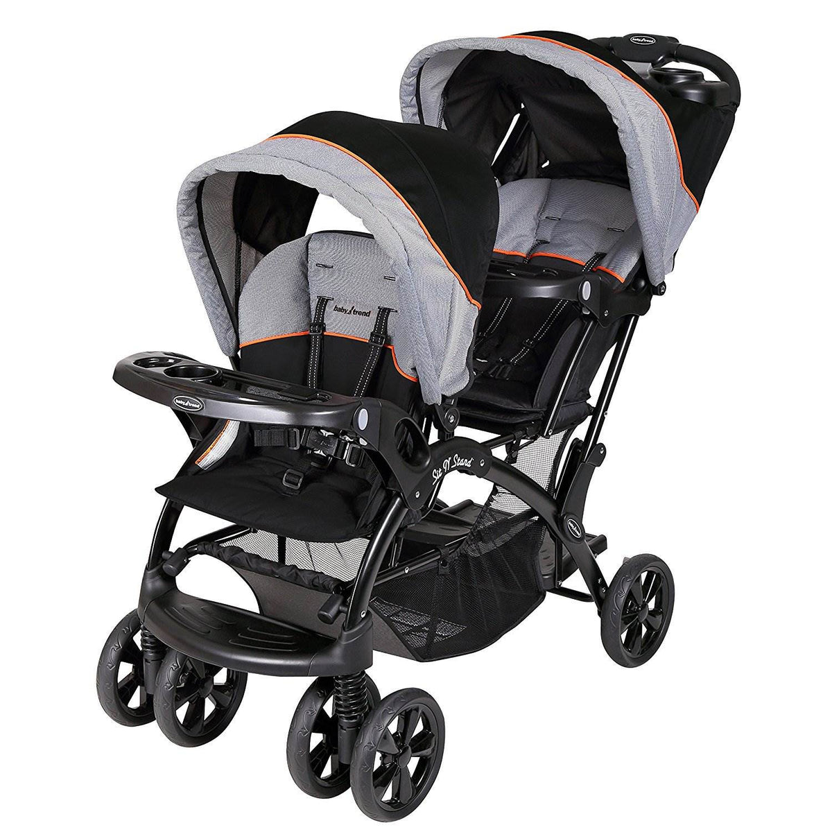 Baby Trend Double Sit N Stand Toddler and Baby Stroller, Millennium Orange (Used)