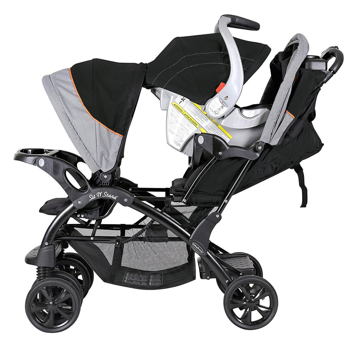 Baby Trend Double Sit N Stand Toddler and Baby Stroller, Millennium Orange (Used)