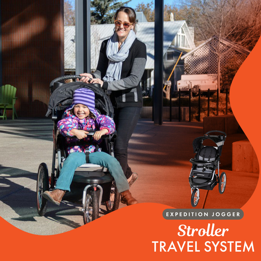 Baby Trend Expedition Travel System with Stroller and Car Seat, Millennium White - VMInnovations