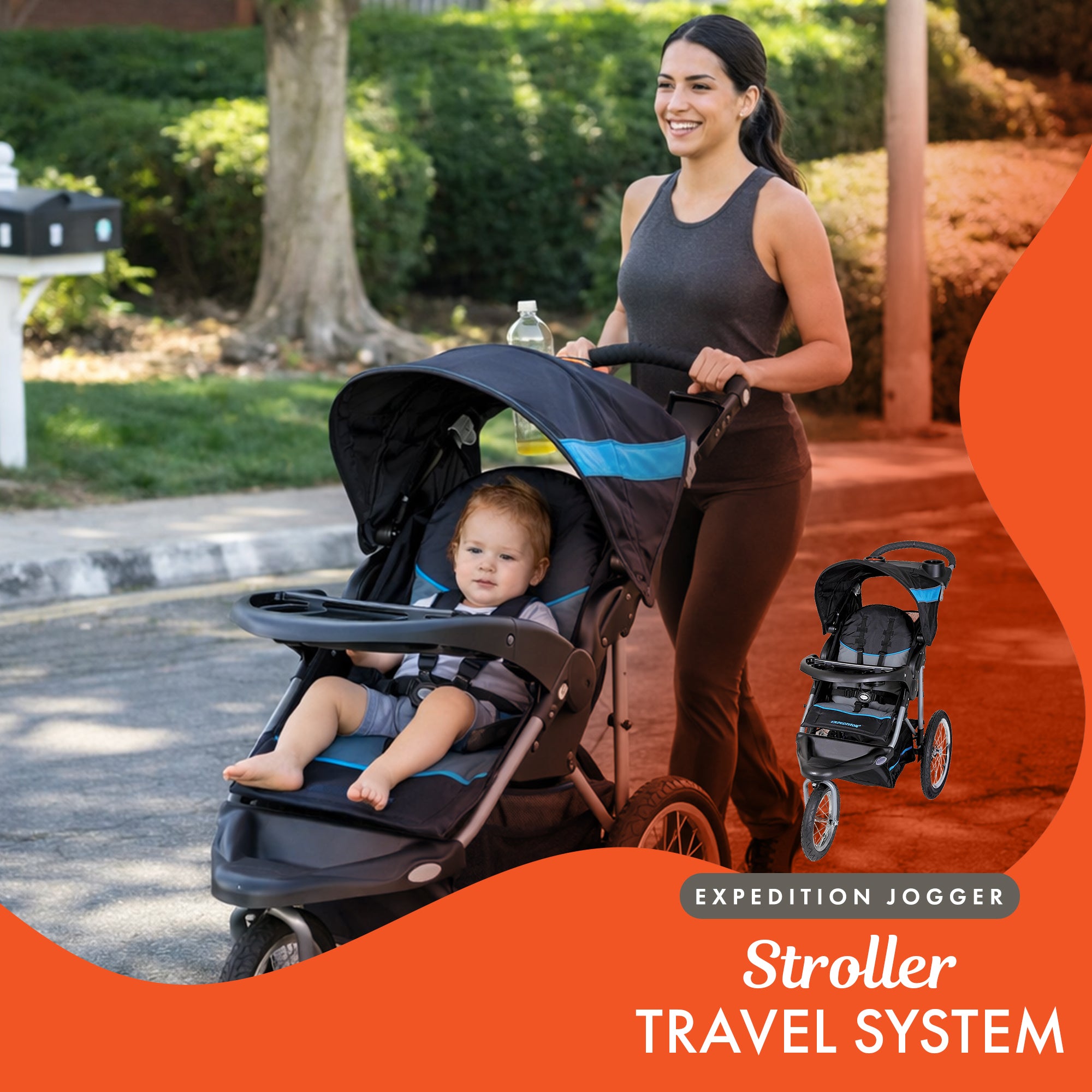 Baby Trend Expedition Travel System with Stroller and Car Seat, Millennium blue