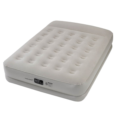 Insta Bed 20 Inch Queen Pillow Rest Inflatable Mattress Bed w/ Internal AC Pump