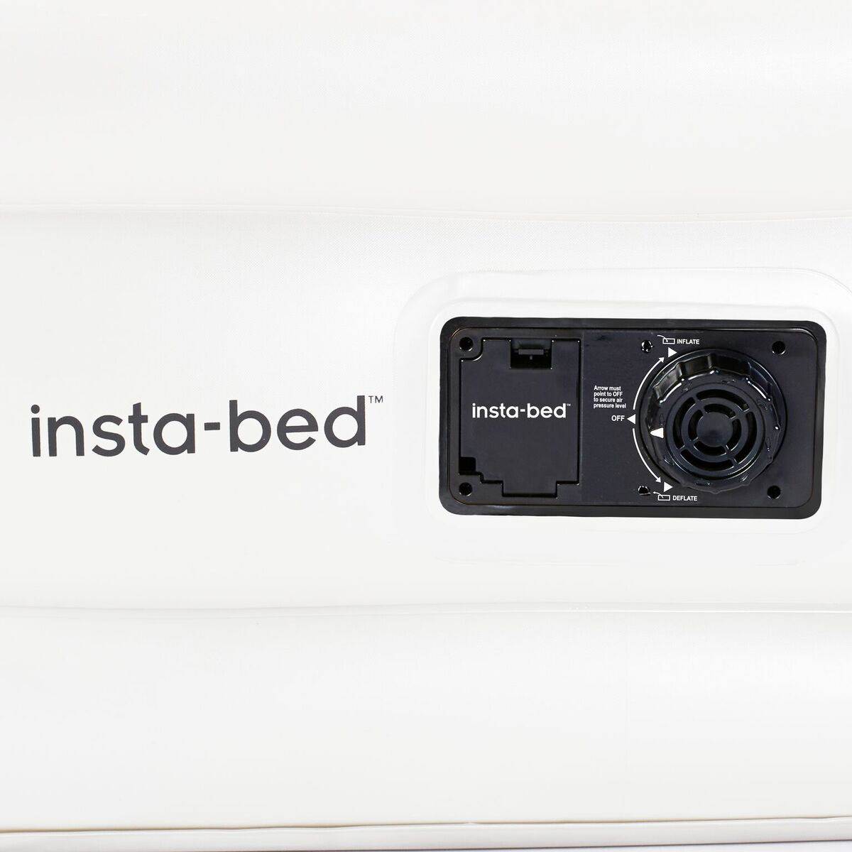 Insta Bed 20 Inch Queen Pillow Rest Inflatable Mattress Bed w/ Internal AC Pump