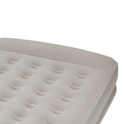 Insta Bed 20 Inch Queen Pillow Rest Inflatable Mattress Bed w/ Internal AC Pump