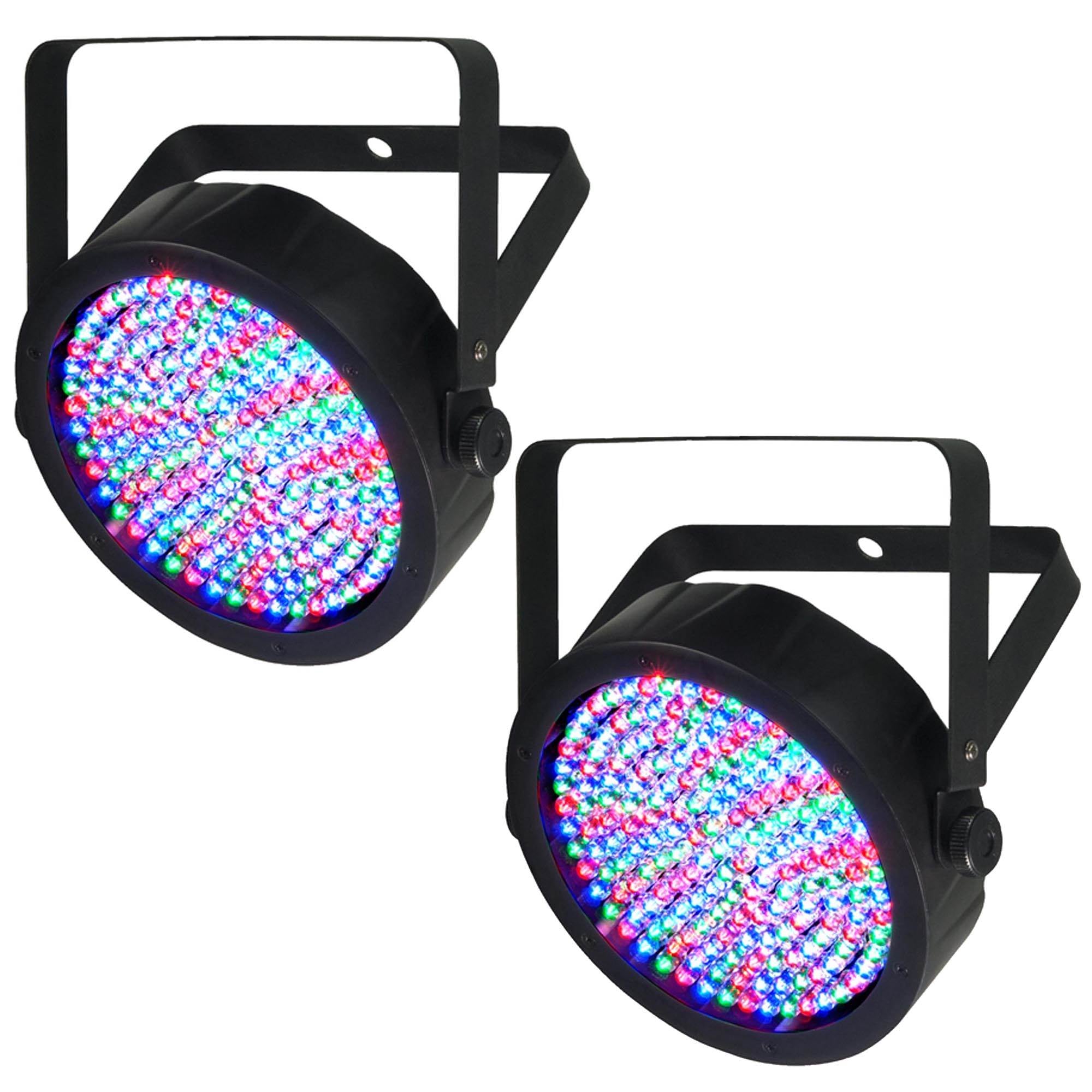 Chauvet Slim-Par 64 LED DMX Stage Lights (2 Pack) + Equipment Bag for 4 Lights