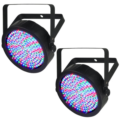Chauvet Slim-Par 64 LED DMX Stage Lights (2 Pack) + Equipment Bag for 4 Lights