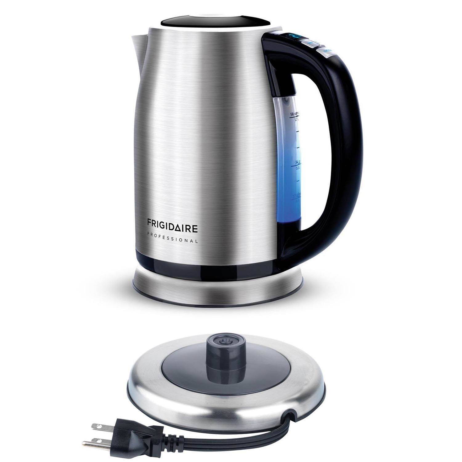 Fridigaire Professional 1.7L Programmable SS Cordless Electric Kettle (Open Box)