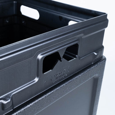 Commercial Zone Open-Top Square 42 Gallon Waste Trash Container, Black(Open Box)
