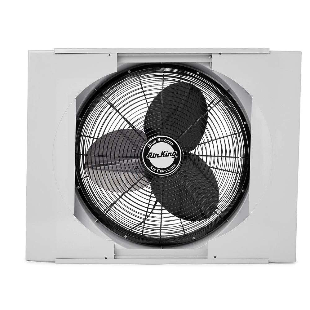 Air King 20 Inch Blades Whole House 120V 3 Speed Window Fan, Gray (Used)