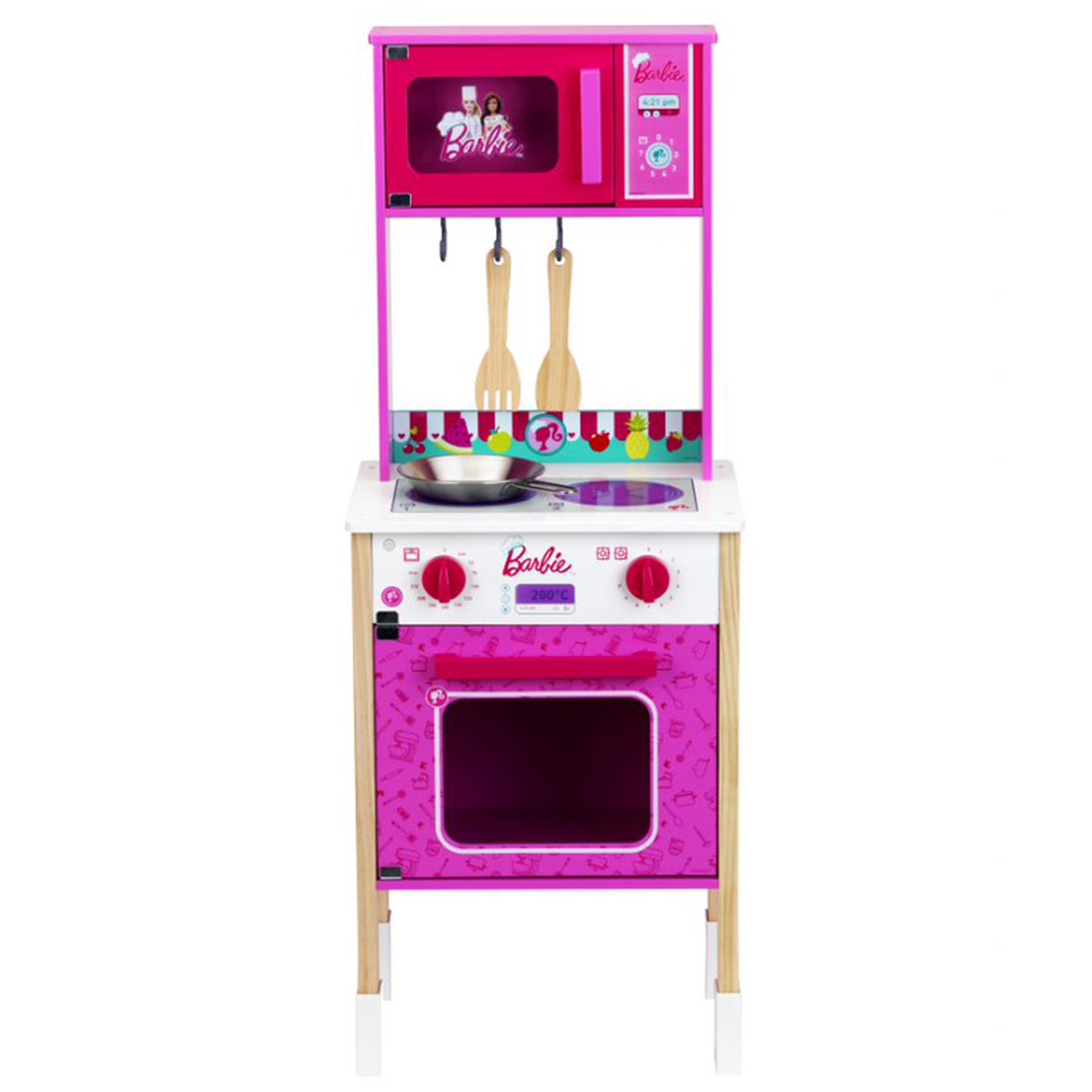 Theo Klein 2 In 1 Barbie Kitchen/Dollhouse and Epic Chef Wooden Kitchen Playset - VMInnovations