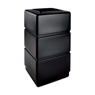 Commercial Zone 38 Gallon 3 Tier Open Top Waste Trash Container, Black (Used)