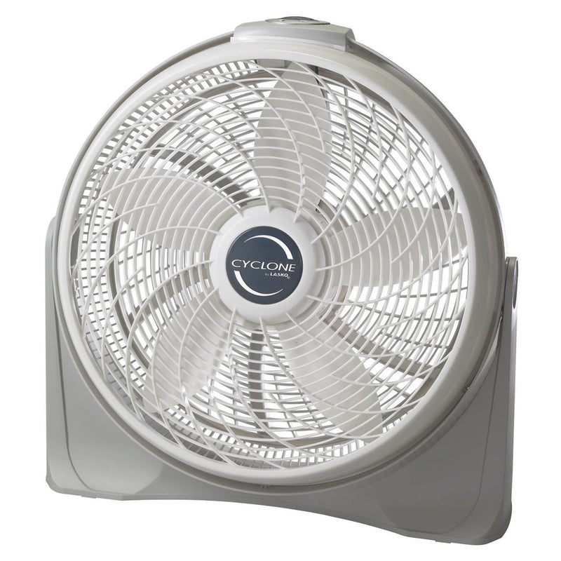 Lasko 20 Inch Cyclone Portable Floor or Wall Mount Pivoting Fan, White (Used)