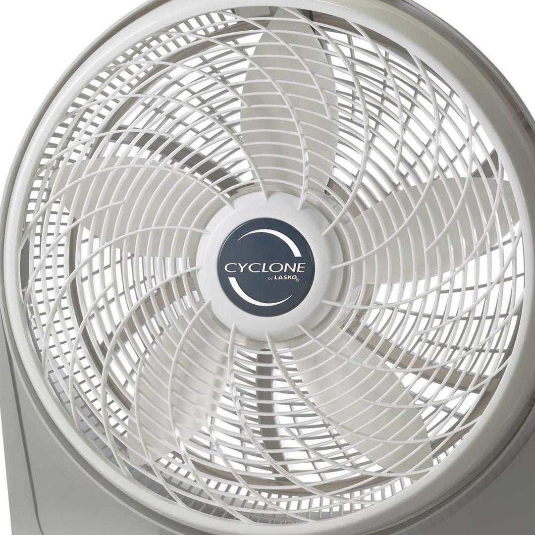 Lasko 20 Inch Cyclone Portable Floor or Wall Mounted Pivoting Fan, White (Used)