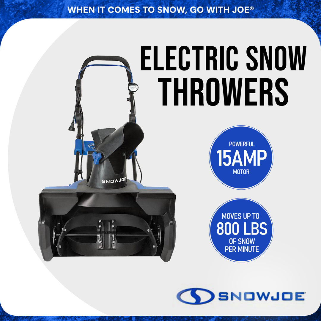 Snow Joe Ultra 15 Amp Electric Corded Snow Blower, 2 Blade Auger,  21", SJ625E