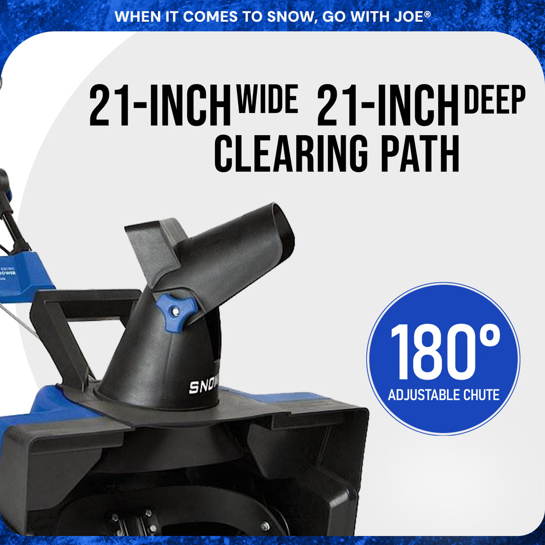 Snow Joe Ultra 15 Amp Electric Corded Snow Blower, 2 Blade Auger,  21", SJ625E