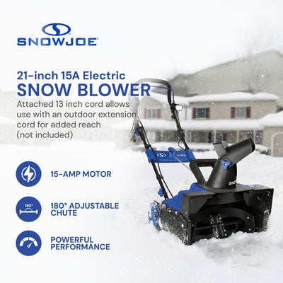 Snow Joe 21" 15A Electric Snow Thrower with 4 Blade Auger & Light (For Parts)