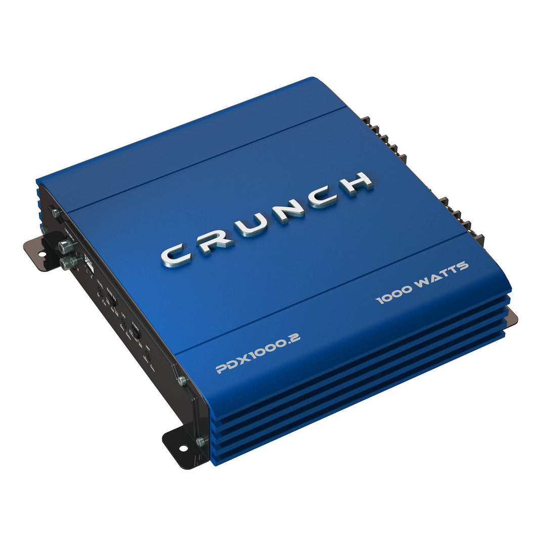 Crunch PowerDriveX 1000W 2 Channel Blue A/B Car Amplifier + 4-Gauge Wiring Kit - VMInnovations