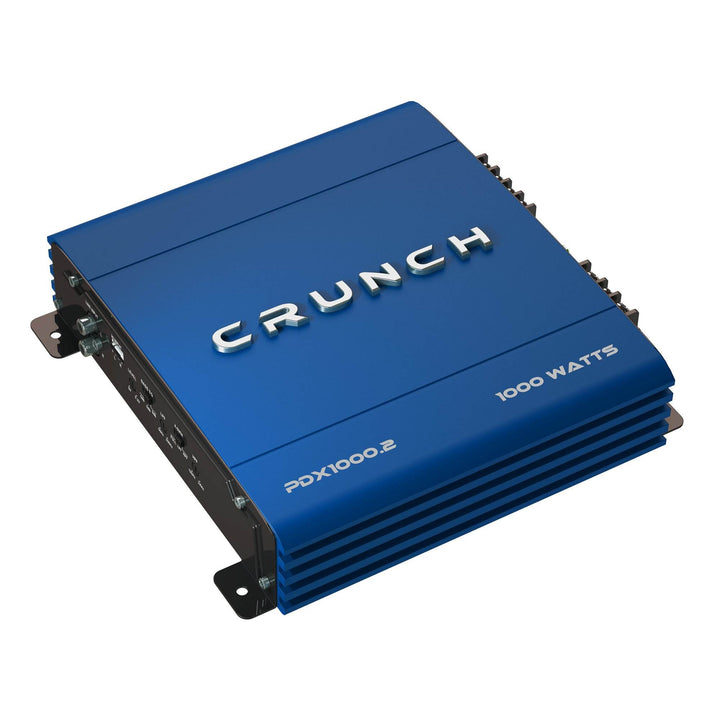 Crunch PowerDriveX 1000W 2 Channel Blue A/B Car Amplifier + 4-Gauge Wiring Kit - VMInnovations