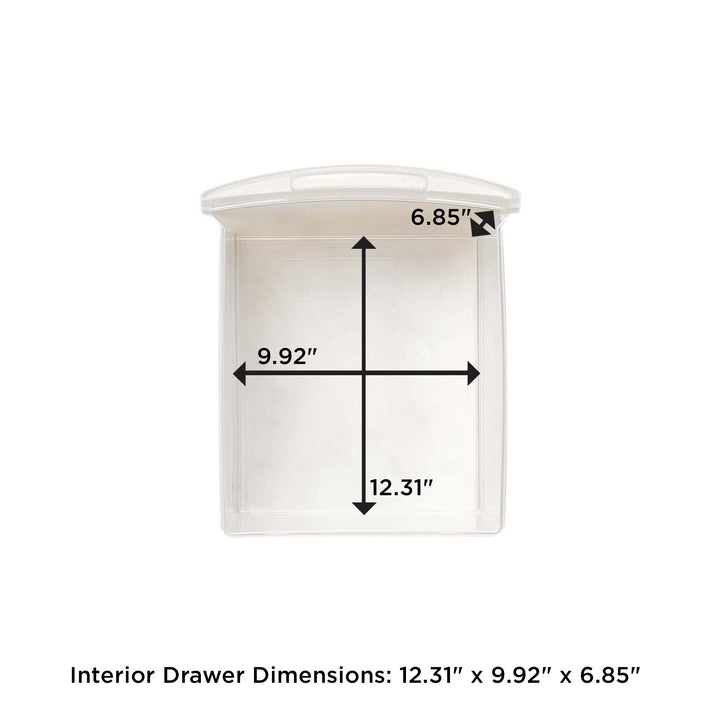 Homz 3 Drawer Medium Storage Container Tower, Blue Drawers/White Frame (Used) - VMInnovations