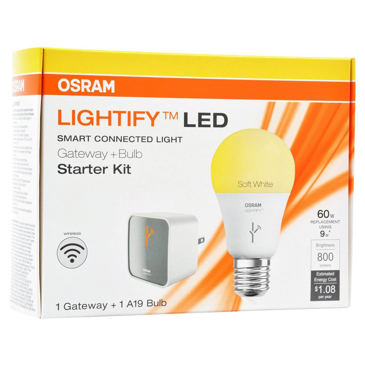Sylvania Lightify by Osram Smart Home Starter Kit 60W Bulb + Gateway (Open Box)