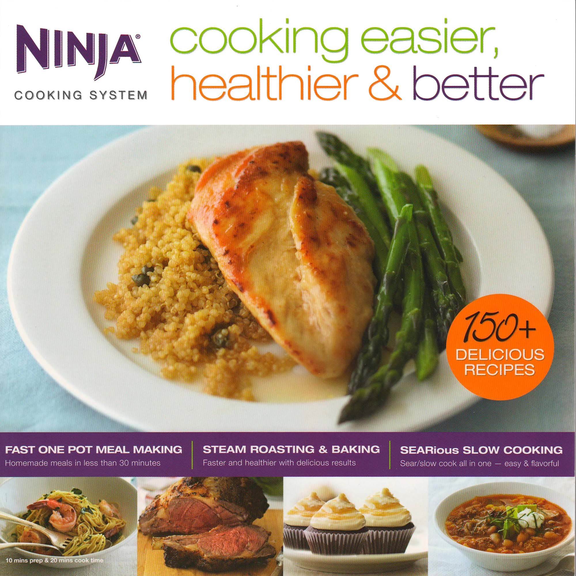 Ninja Easier, Healthier, & Better Cooking System 150 Recipe Book (Open Box)