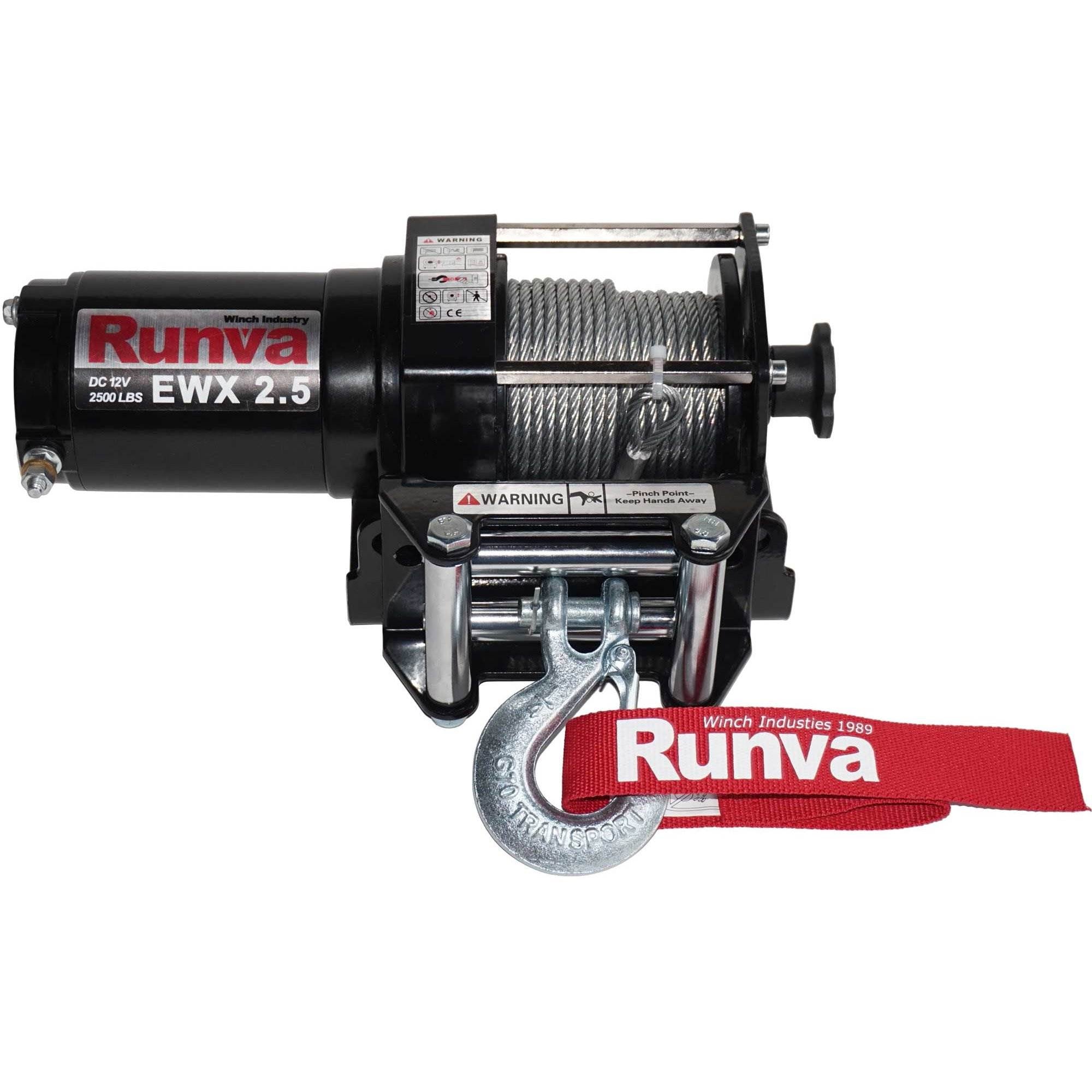 Runva 2500 Lbs Electric 12V ATV UTV Power Tow Winch w/ Remote Control (Open Box)