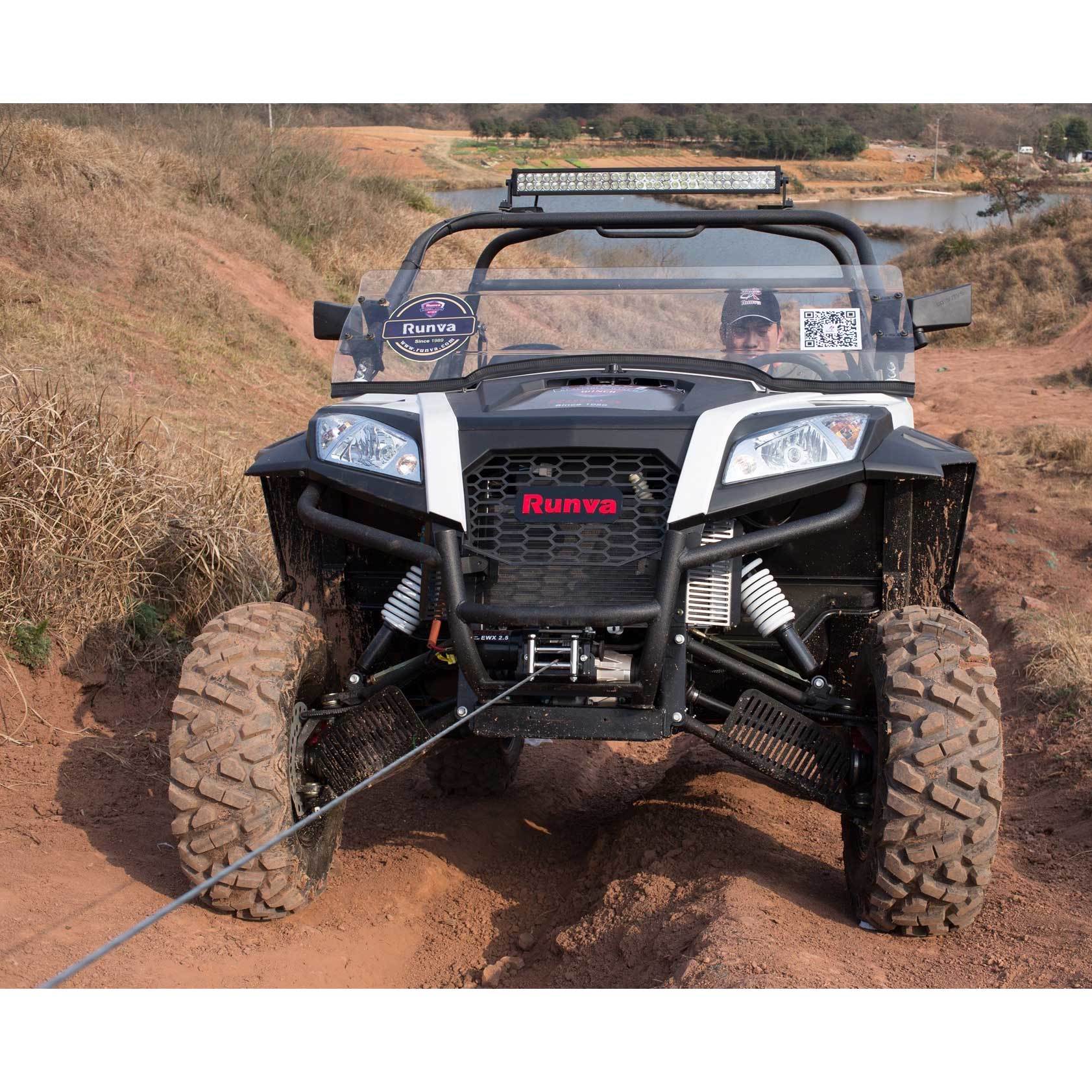 Runva 2500 Lbs Electric 12V ATV UTV Power Tow Winch w/ Remote Control (Open Box)