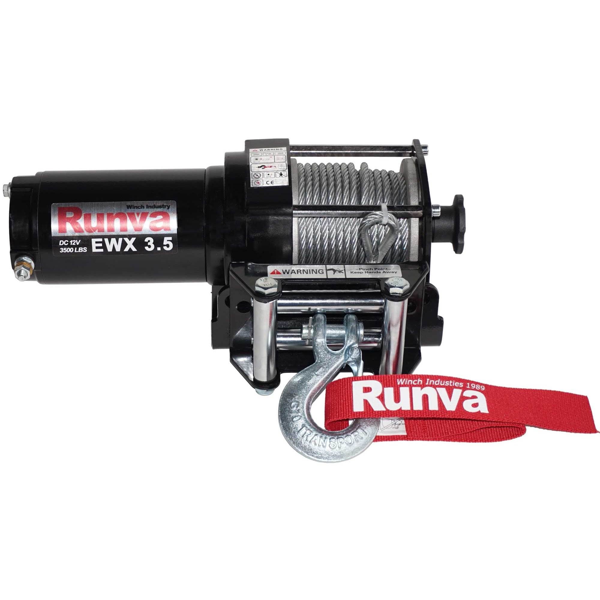 Runva 3500 Lbs Electric 12V ATV UTV Power Tow Winch with Remote | Used