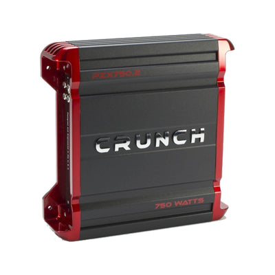 Crunch 750 Watt 2 Channel Powerzone Class A/B Car Amplifier + 8 Gauge Wiring Kit