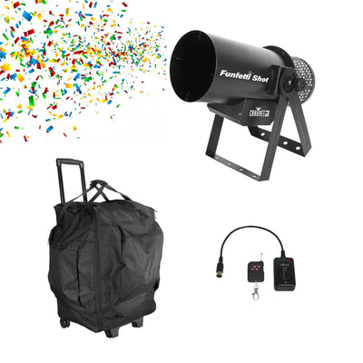 Chauvet DJ Funfetti Shot Professional Confetti Launcher with Remote & Carry Bag