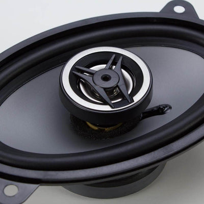 Crunch 4x6 Inch 2-Way Car Speakers, 250W Coaxial Audio System, Black, 2 Pack