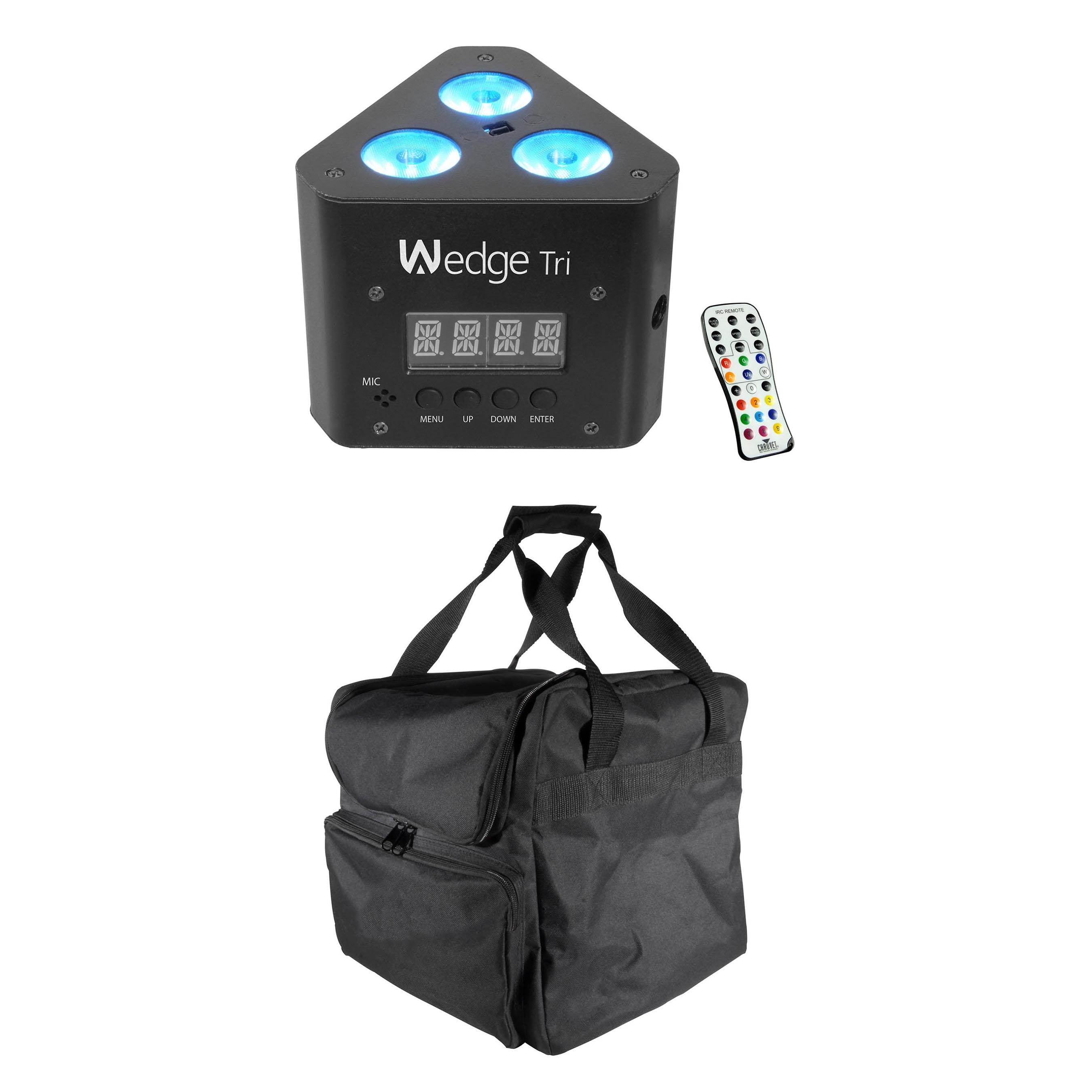 Chauvet DJ Wedge Tri RGB LED DMX Wash Light Effect with Remote + Transport Case