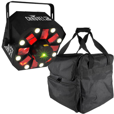 Chauvet DJ SWARM 5 FX Sound Active Derby, Strobe & Laser + DJ Transport Case