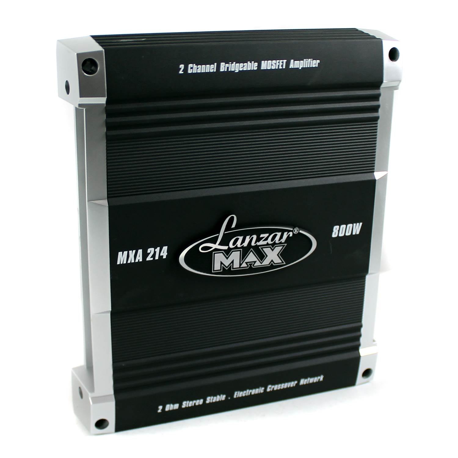 Lanzar 800 Watt Max 2 Channel MOSFET Bridgeable Amplifier + 8 Gauge Wiring Kit