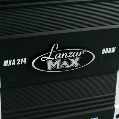 Lanzar 800 Watt Max 2 Channel MOSFET Bridgeable Amplifier + 8 Gauge Wiring Kit