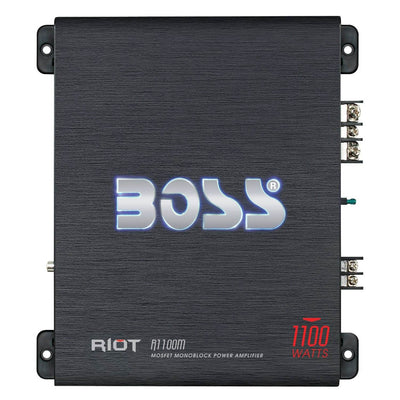 Boss Audio Riot 1100-Watt Monoblock MOSFET Class A/B Amplifier & Remote (2 Pack)