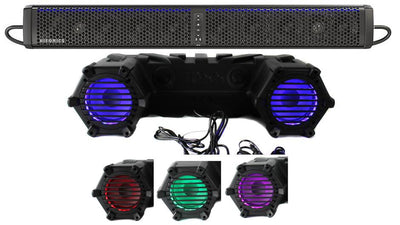 Hifonics Thor Bluetooth ATV 10-Speaker Sound Bar + Dual 6.5" Marine Speakers