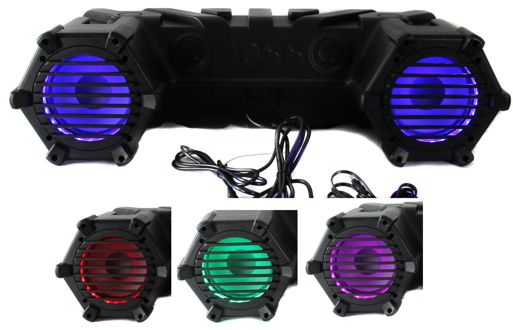 Hifonics Thor Bluetooth ATV 10-Speaker Sound Bar + Dual 6.5" Marine Speakers