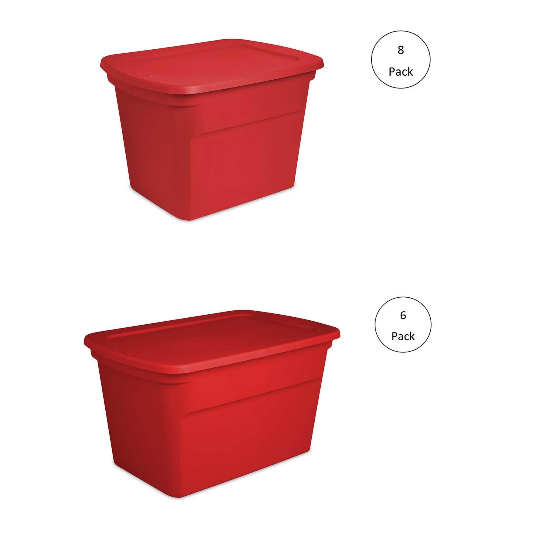 Sterilite 18 Gallon Seasonal Storage Bin (8 Pack) and 30 Gallon Bin (6 Pack)